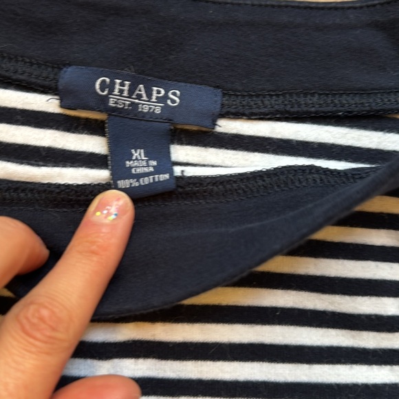 Chaps Striped Top - Picture 2 of 8